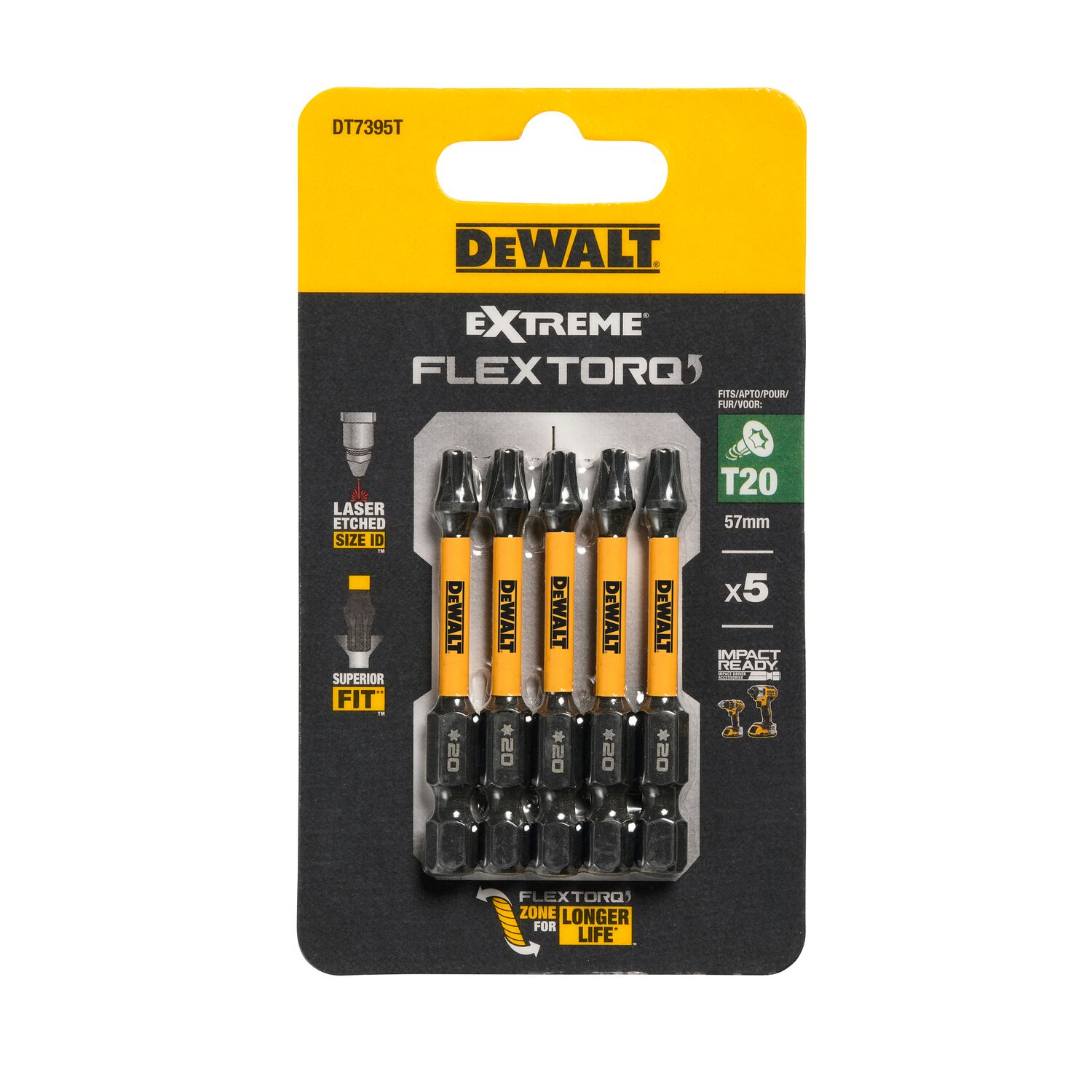 DeWalt magnetinis sukimo antgalių rinkinys FLEXTORQ 57mm